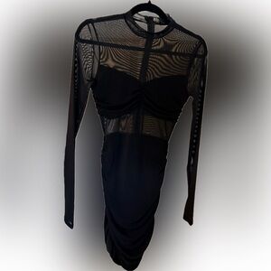 Forever 21 Black Mesh Mini Dress
